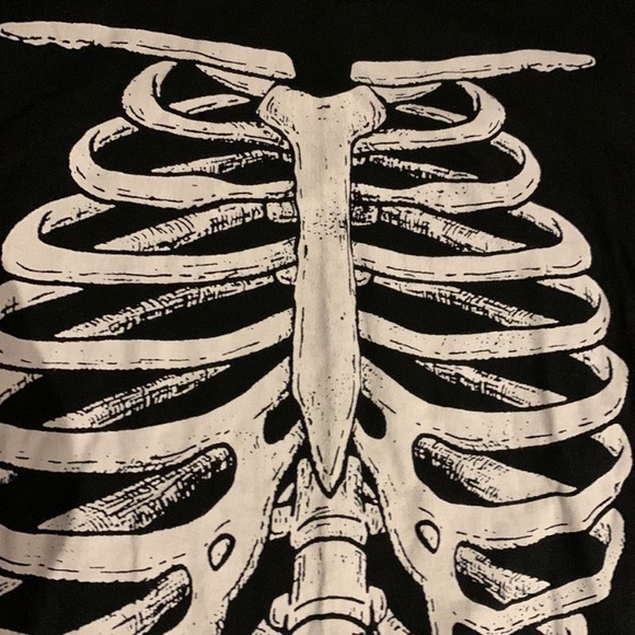 2 Long Sleeve Tees - Glow in the Dark Skeleton & Red - size L (10/12) - Picture 4 of 16